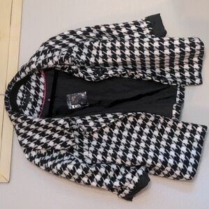 For Cynthia Black and White Houndstooth Jacket SP